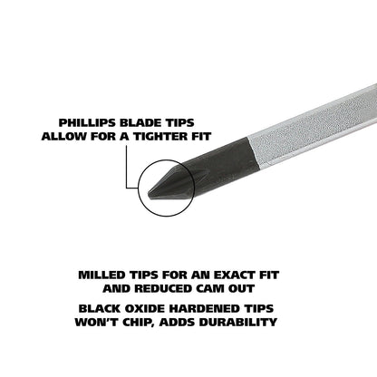 GreatNeck 73144 #4 x 8 Inch Phillips Square Shank Screwdriver